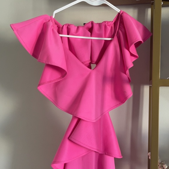 Pink Ruffles Maxi Dress - Picture 6 of 6